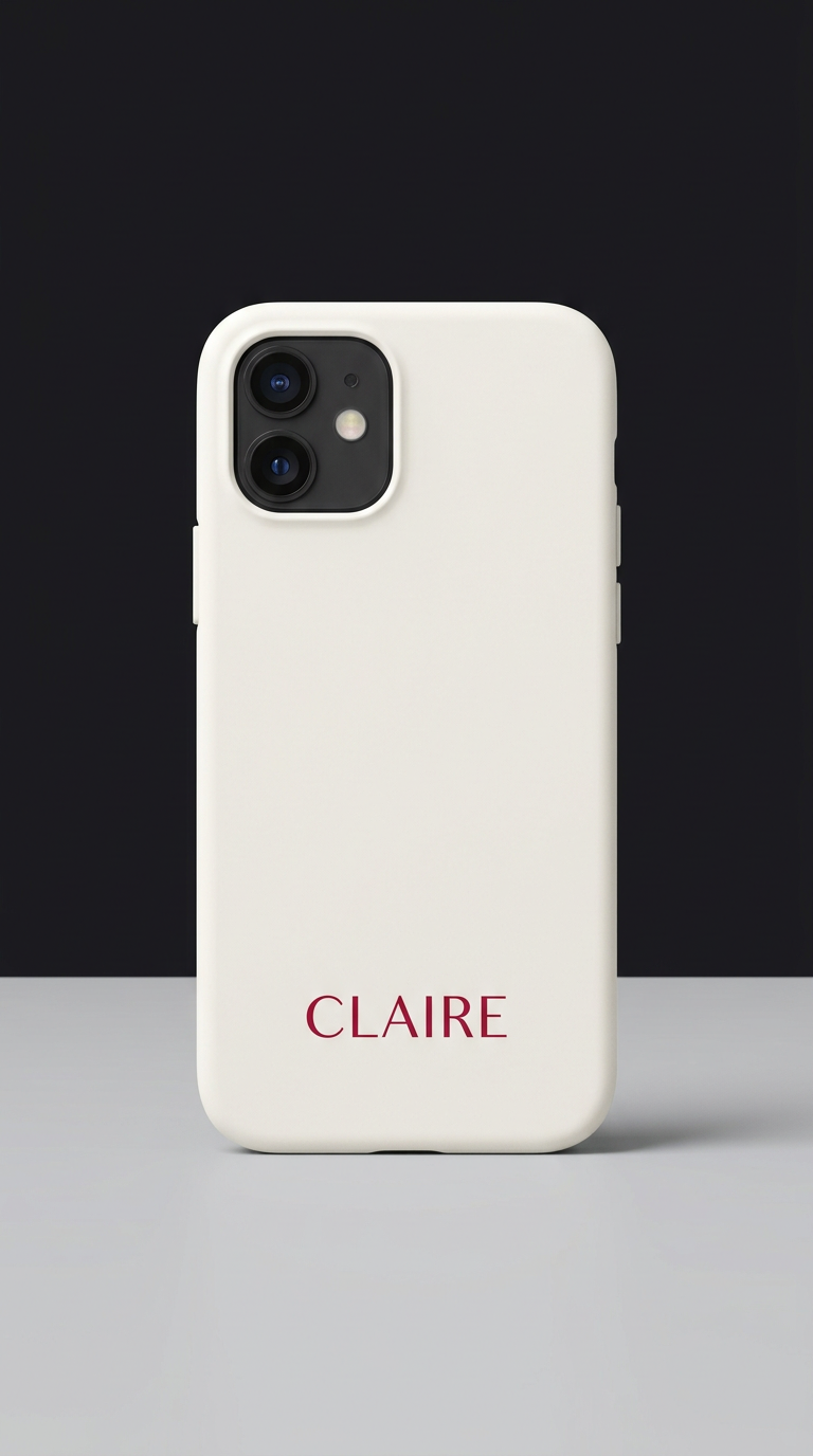 Funda para celular color crema