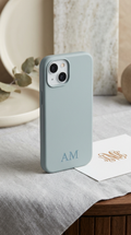 Funda para celular azul niebla