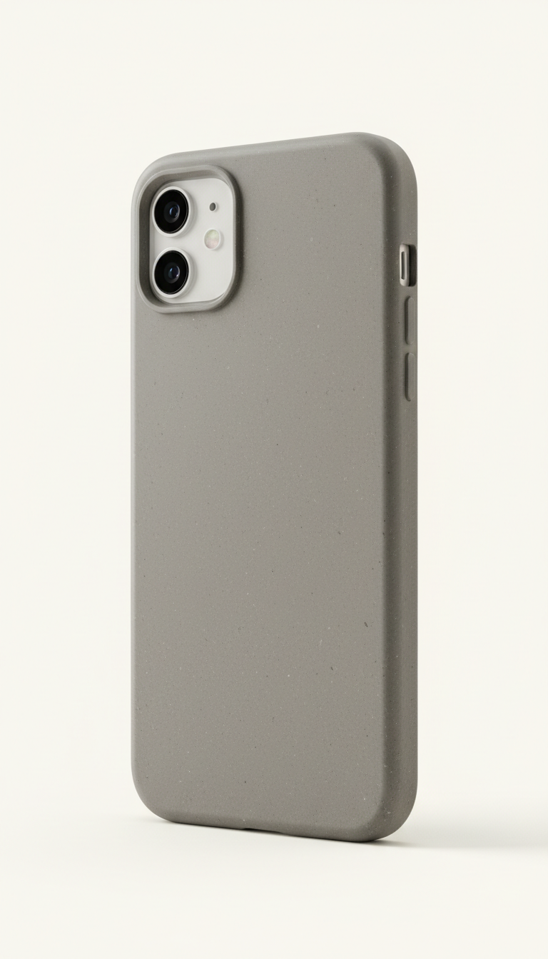 Funda para celular gris minimalista