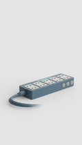 Smart Power Strip, use a 3/4 angle to show the product's design and functionality clearly. Backgrounds should be simple...