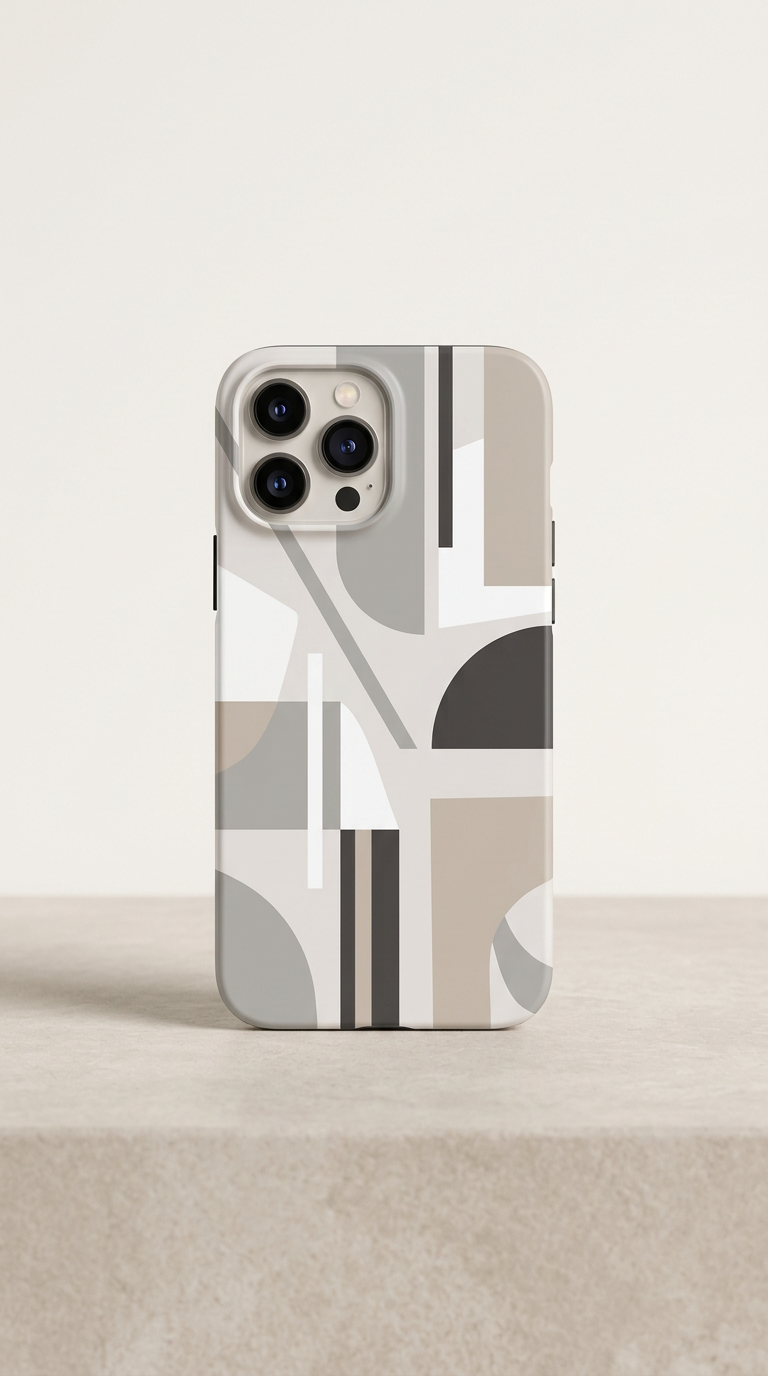Funda para celular gris piedra